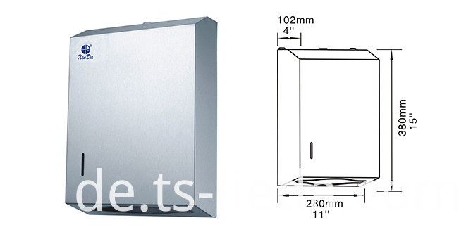 Rolltuchspender aus hochwertigem Edelstahl Quality grade stainless steel Roll Towel Dispenser